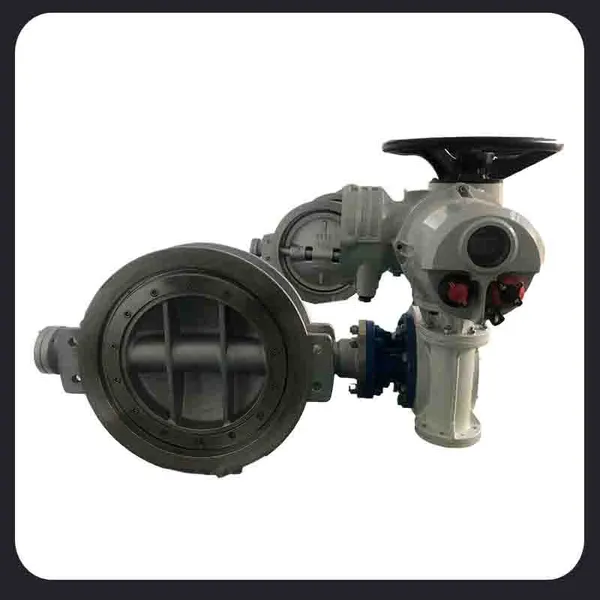 Electric Flow Valve for Cement Plant DN500 Electric Butterfly Valve Actuator photo-2