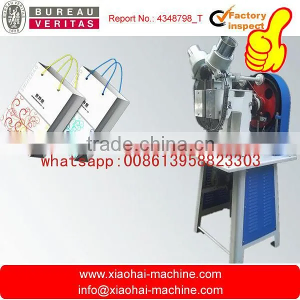 HAS VIDEO 195 Cycles Per Minute 2 Heads Paper Bag Rope Through Hole Fixing Making Machine photo-3