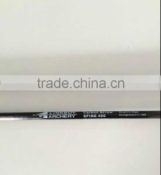 Hot Sale Linkboy Plastic Vanes Black Carbon Arrow Hunting photo-4