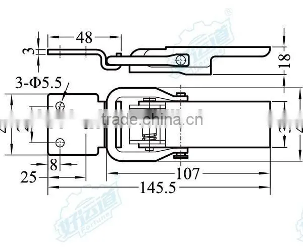 03207 Overcentre Latch,steel Hasp for Truck Body photo-2