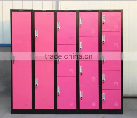 (DL-SL1)China Manufacturer Folding Colorful 4 Tier Steel Lockers Storage Locker for Employee/vertical 4 Door Steel Metal Locker photo-3