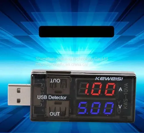 Keweisi Dual Out Port USB Current Voltage Tester Phone USB Detector photo-2