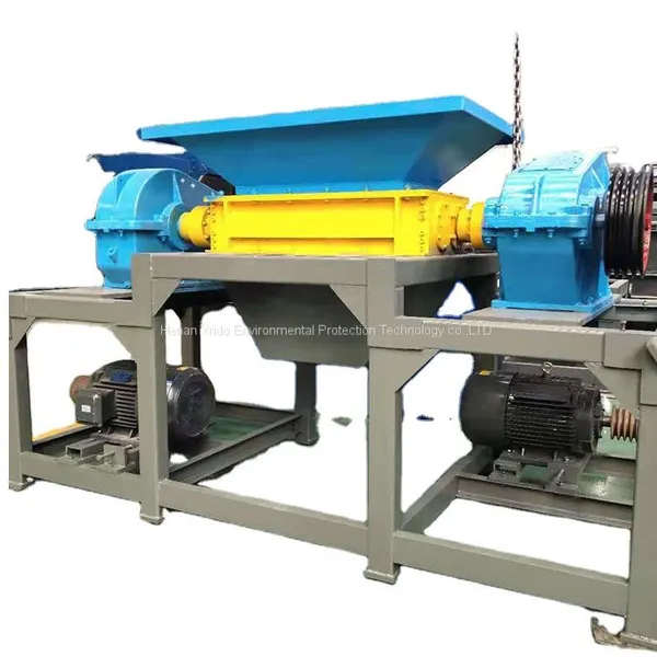 Customized Double Shaft Metal Shredder Crusher Machine for Crushing Rubber/plastic/ Car Shell photo-4