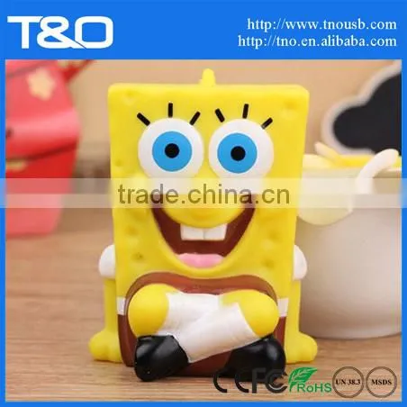 Cartoon Spongebob Power Bank 2600mah Cell Phone Usb Charger Yellow photo-3