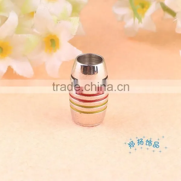 6mm Round Hole Magnetic Clasp, Bracelet Stripe Colorfule Clasps DIY Jewelry Findings photo-2