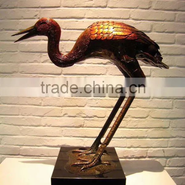 Bronze Crane Sculpture for Hotel Decoration photo-2