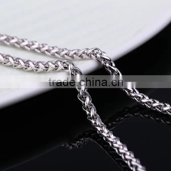 2015 Fashion Jewelry Rhodium Plated Brass Chain Twisted Necklace photo-3