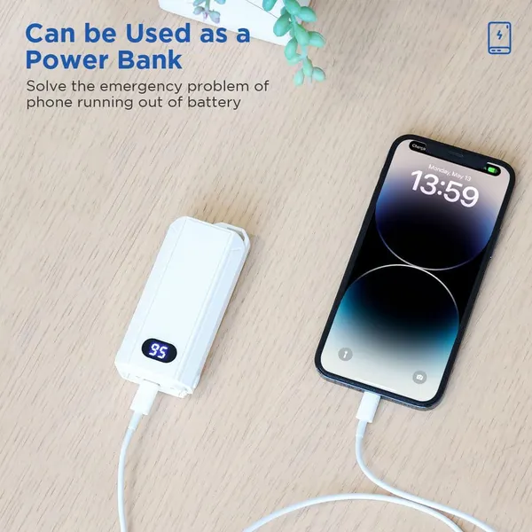 Portable Handheld Rechargeable Personal Fan - 4000mAh Battery, 3 Speed Settings, Compact & Lightweight for Outdoor, Travel, Office, and Home Use photo-3