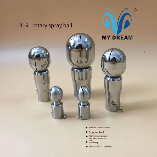 sanitary plug - type rotating cleaning ball and tank washer for pharmaceutical equipment made of stainless steel sus316l material