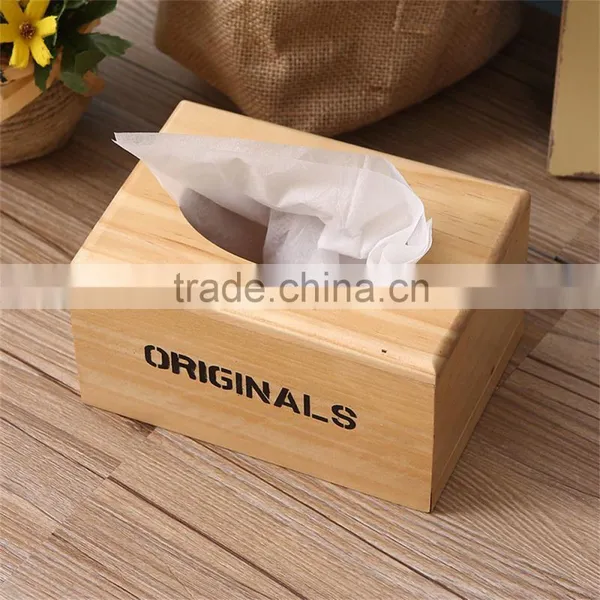 Solid Wood Craft Facial Tissue Box Made in China for Home Decoration photo-3