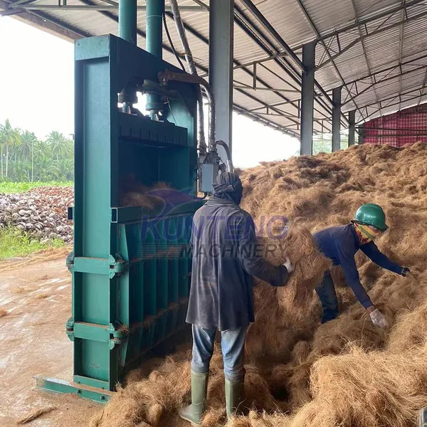 Automatic Coconut Shell Fibe Sisal Fiber Vertical Baler Coconut Shell Fiber Block Making Machine photo-5