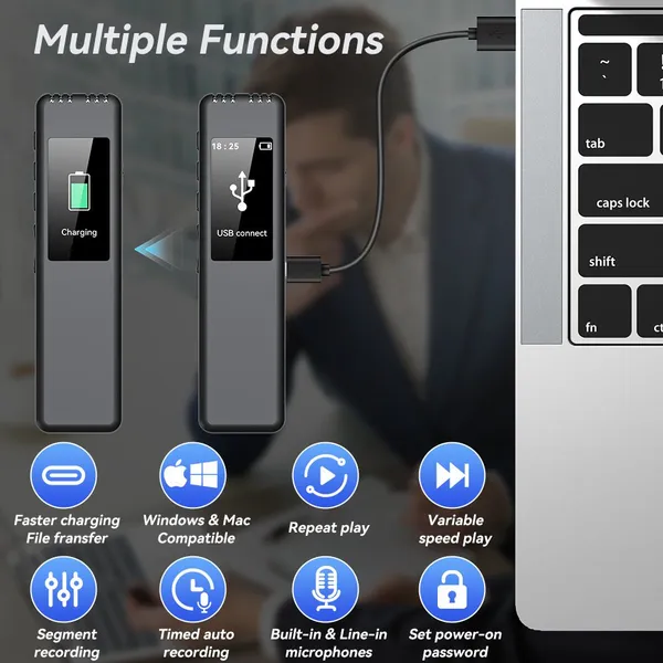 Portable Convenient and Easy Use Digital Voice Recorder With Multi-function and MP3, WAV Format photo-5