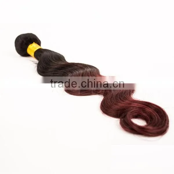 Body Wave 1b 99J Color From China Cheap Weft Ombre Human Hair Extension on Sale photo-5