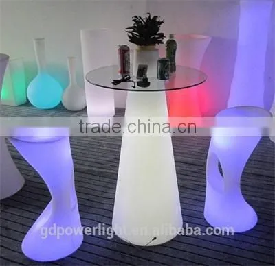 PE Plastic Bar Table With LED Light and Remote Control YXF-50120E photo-2