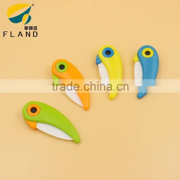 New Arrival Interesting Colour ABS Handle Ceramic Blade Bird Shaped Knife photo-2