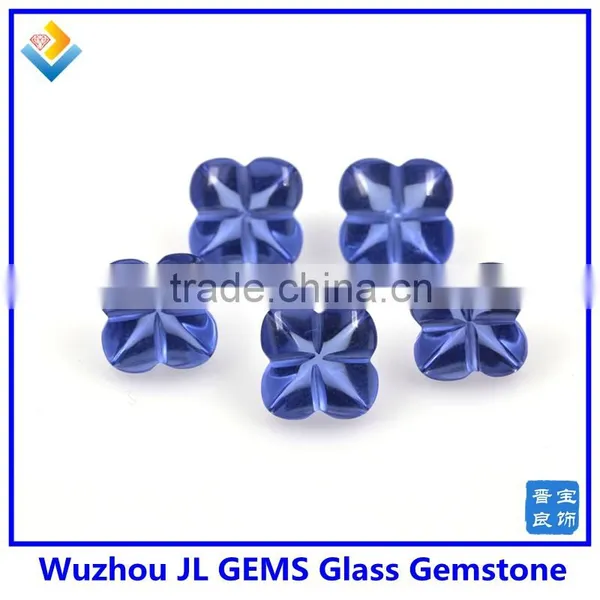 Faceted Loose Gemstones Glass Stone With Four Clovers Beads Glass Jewelry photo-5