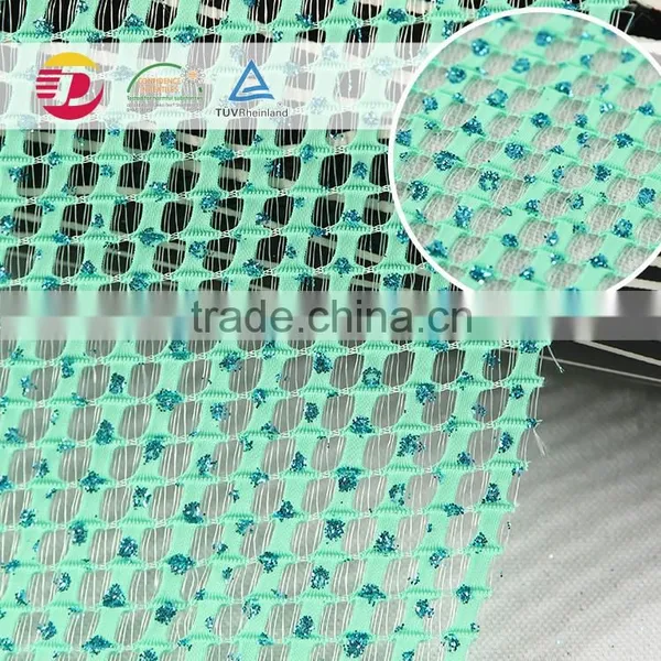 New Design Green Design Shinning Eco-friendly Good Quality Lace Fabric photo-6