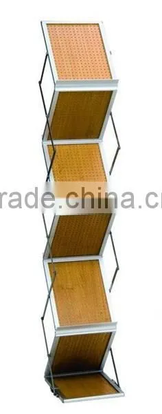 Wooden Crossed Catalogue Shelf