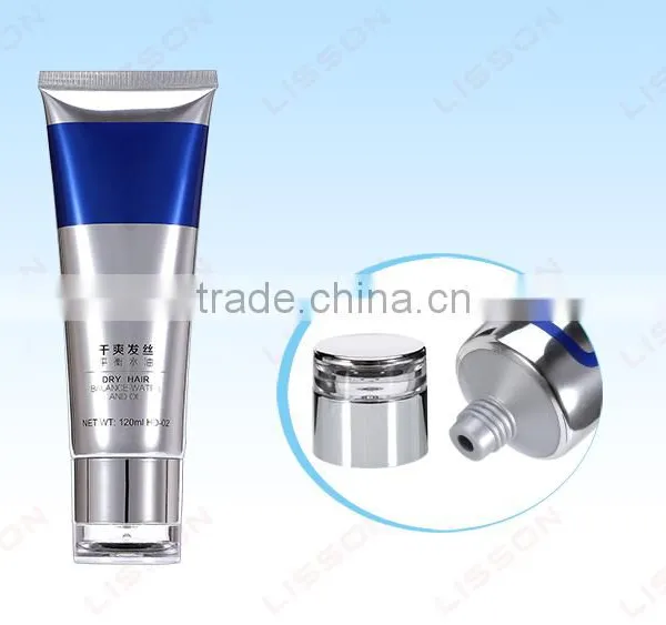 D40mm Cosmetic PE Tube With Acrylic Cap for Hair Treatment
