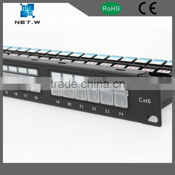 LED Light Cat6 Patch Panel Network, Cat6 Patch Panel 24 Port photo-2