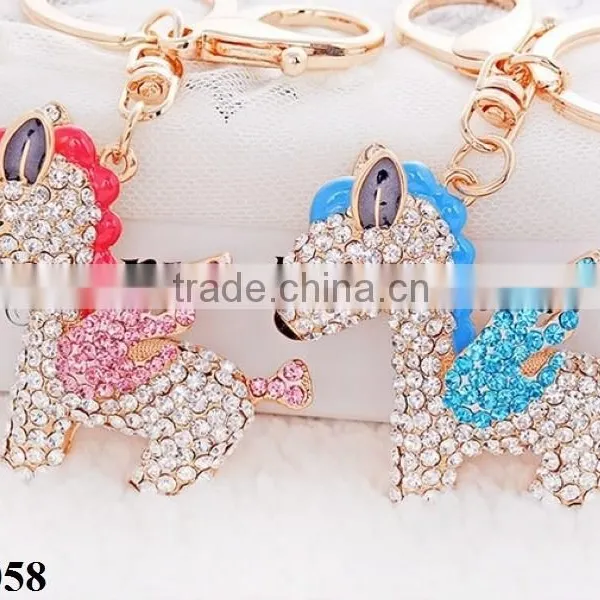 High-grade Keychain High Qulity Diamond, Rhinestone Horse Keychain Gifts K0058 photo-2