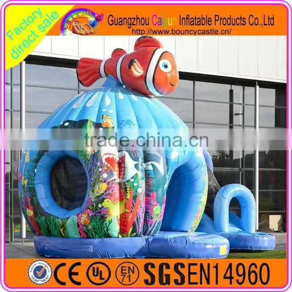 Semi-Circle Inflatable Bouncer Castle With Big Fish photo-2