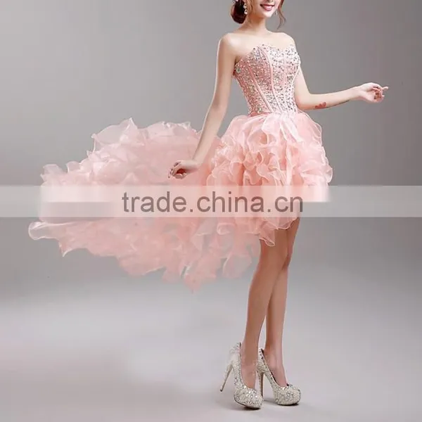 Hot Dress Fashion Design Amazing Peacock Feather Prom Dress photo-3