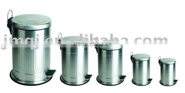 solid foot-control stainless steel dust bin