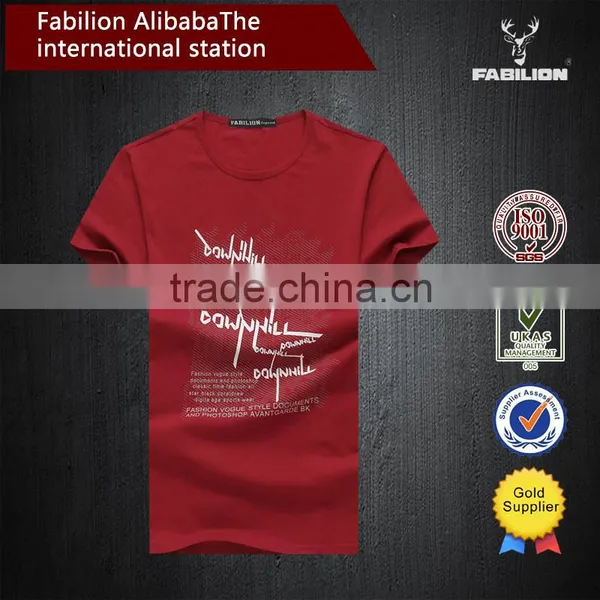 New Designs 100% Cotton Full-size 3d Wording Printed T-shirt photo-3