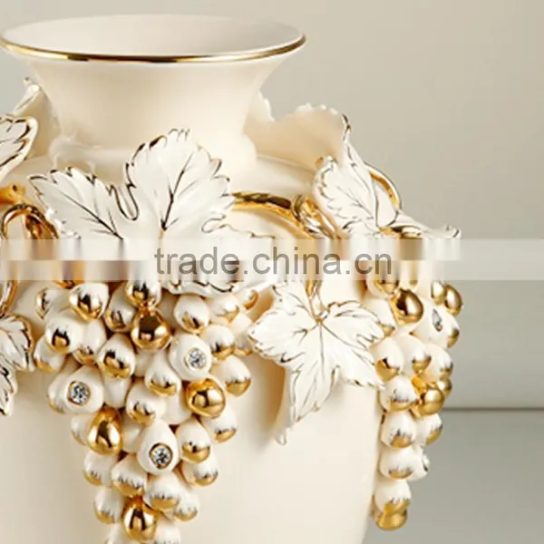 Wholesale Modern Hand Embossed 12"Ceramic Flower Vases photo-4
