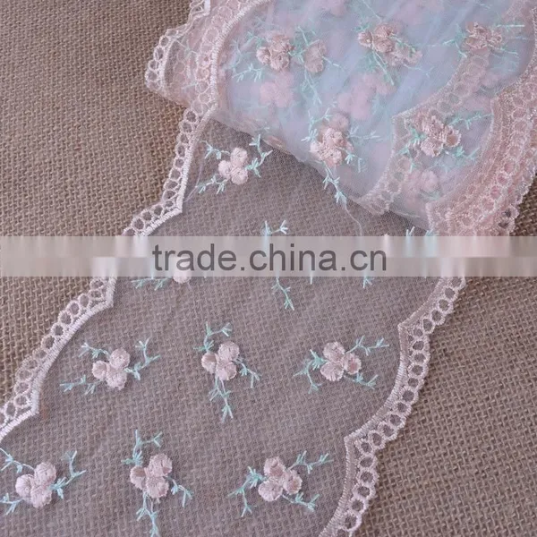 New Embroidery Bridal Lace Trimming Hot Sell Five Color in Stock Wide:15cm photo-3