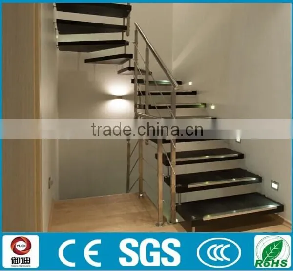 Decorative Indoor Customized Wooden Floating Staircase Manufacturer--YUDI photo-4