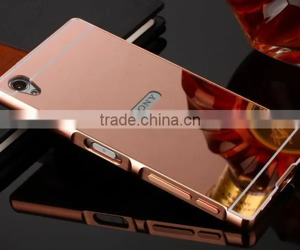 High Quality Luxury Mirror Cover Bumper Phone Case For Sony Z5P photo-5