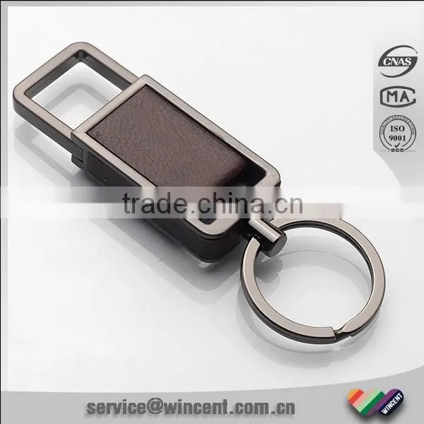 Rotating Hook Metal Leather Car Key Chain photo-2
