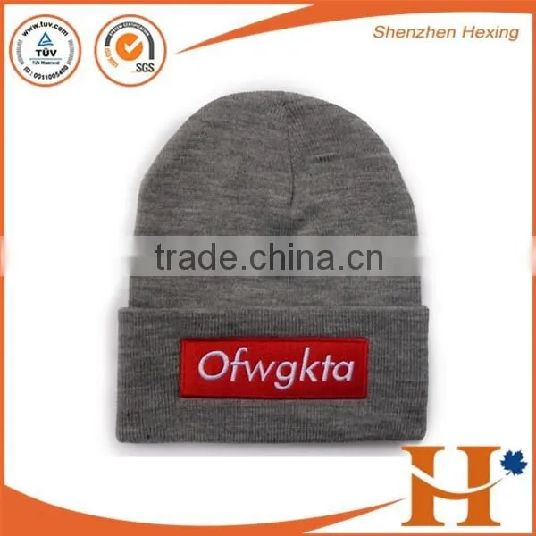 Customized Winter Hat Knitted Hat Beanies 100% Polyester photo-3