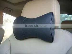 Leather Dog Bone Shape Car Neck Pillow With Fastening Strap