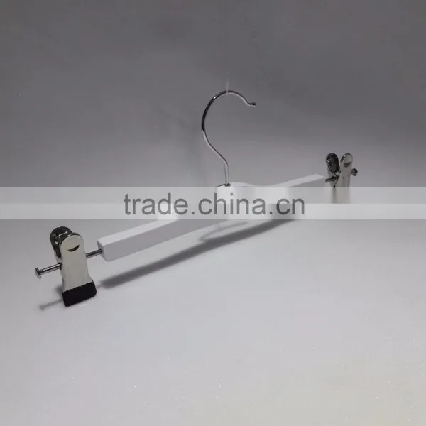 White Print Logo Hangers for Clothes Fashion Wood Hangers White Custom Printed LOGO Plywood / Laminated Wooden Clothes Hanger photo-2