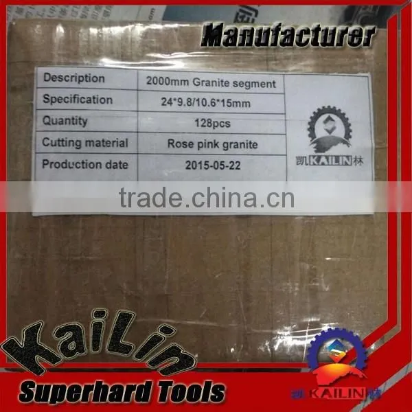 Stone Cutting Saw Granite Diamond Segment for Bridge Saw Machine Hard Granite Cutting photo-6