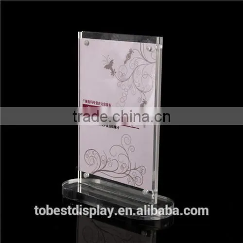 Elegant Handmade Acrylic Menu Stand,acrylic a4 Paper Holder Shenzhen Factory photo-6