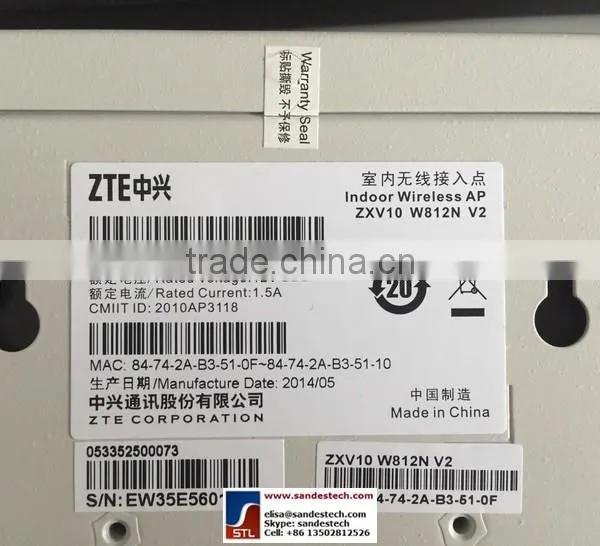 ZTE W812N V2 Indoor AP PoE or AC Coordinated / Stand-alone AP Mode 2.4G/5G Dual Bands 2X2 MIMO photo-3