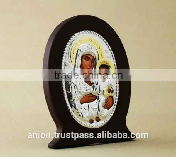 Orthodox Greek & Russian Small Wooden Icon photo-4