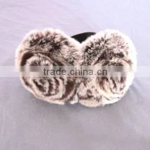 Wholesale Price Rex Rabbit Fur Earmuff for Women/winter Fur Earmuff photo-2