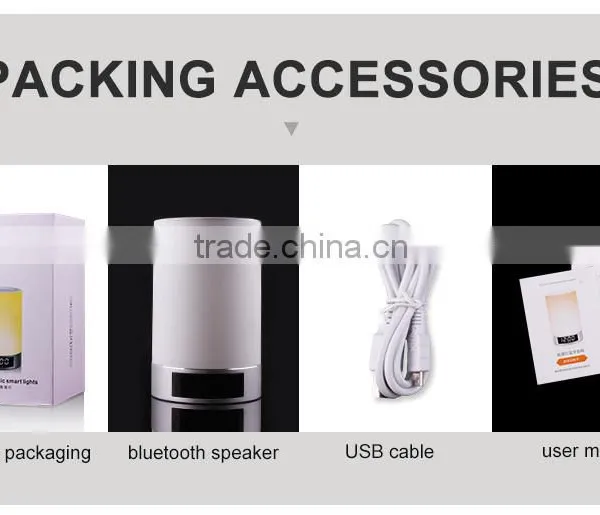 Coloful Portable Bluetooth Speakers With Led Light Wireless Speaker With Clock Touch Sensor photo-4