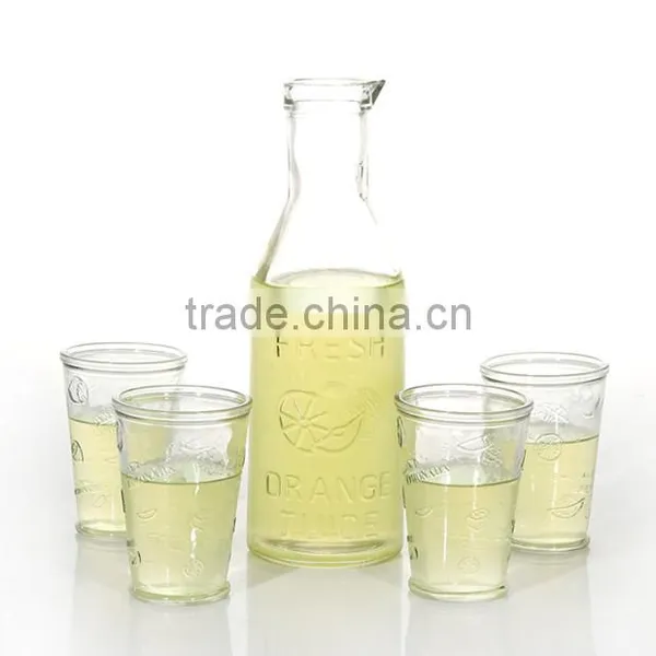 Fresh Lemon Carving Exquisite Glass Drink Set
