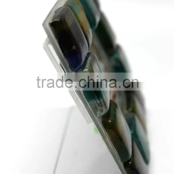 Hand Made Glass Tiles Ftd. Murano Inspired Designer Photo Frame - Photo 4" x 4" ( Opening : 2" x 2") photo-3