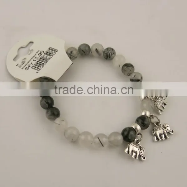 New Natural Stone Beaded Golden Buddha Head Men/Women Elasticity Bracelet Quality Choice photo-2