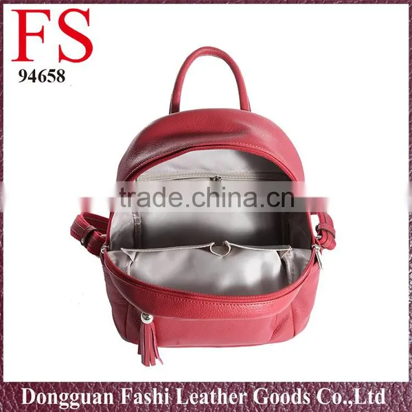 Fashionable Best Selling Products 2016 New Genuine Leather Backpack Bag photo-5