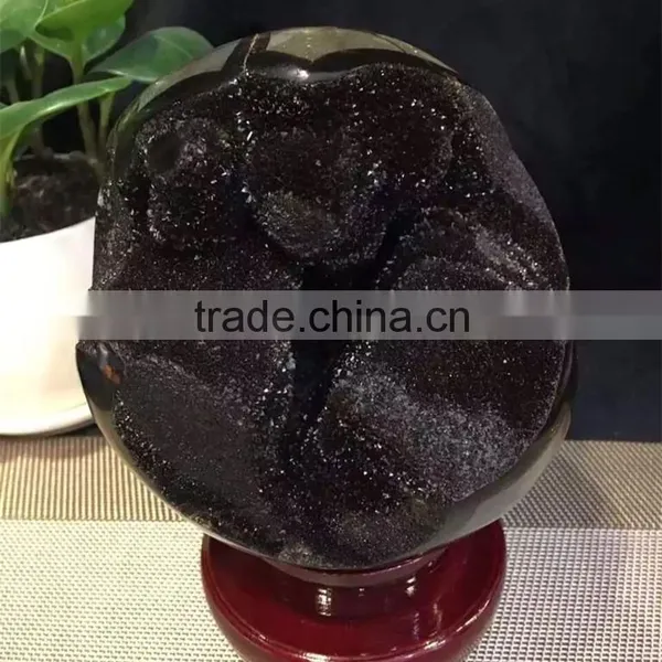 Natural Rock Septarium Geode Crystal Stone Ball Hemisphere Ornaments photo-5