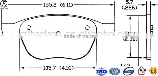 High Qulity Disc Brake Pad Semi-metal Brake Pads for FORD FORD (CHANGAN) HAIMA MAZDA photo-2