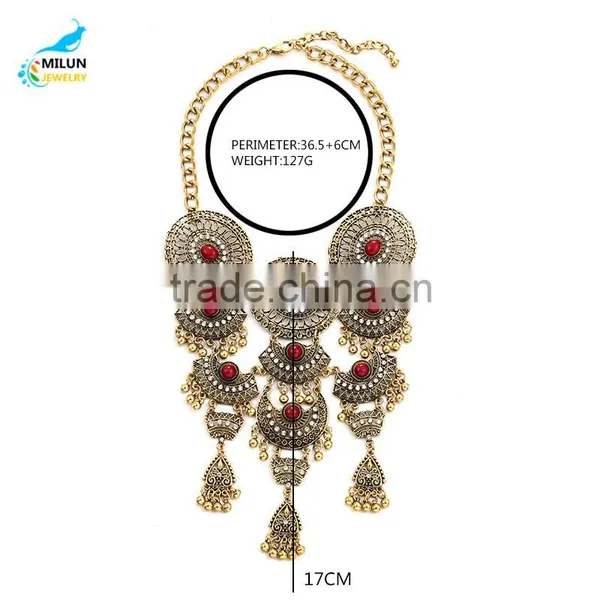 Yiwu Wholesale Handmade Jewelry Fashion Charm Pendant Vintage Maxi Necklace photo-2